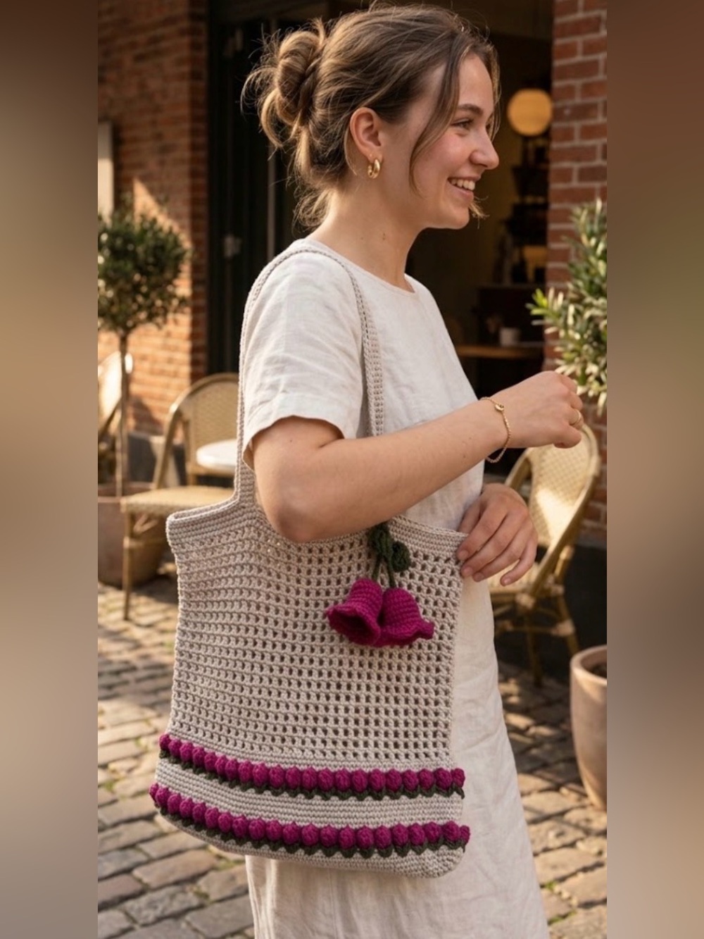 Brand new, handmade woven bag from Thailand, unique, multifunctional, 12x13 in